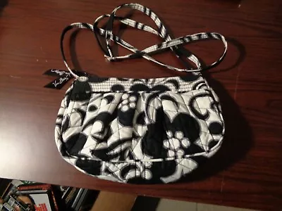 Vera Bradley Frannie In Night & Day - Crossbody Purse - Bag - Black & White EUC • $9.95