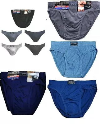 Uk S-6xl Mens Slips Classic Underwear Elasticated Pants Soft Sport Cotton Briefs • £8.99