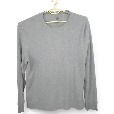 Timberland Mens Waffle Knit Thermal Long Sleeve Pullover Shirt Gray Size XL • $14.77