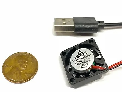 USB 2006 Micro Small 5V DC Cooling Fan 20mm 6mm 2 Pin Mini Axial 2cm E36 • $12.07