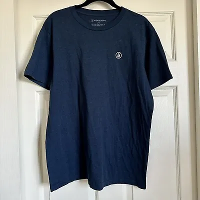Men’s Volcom Navy Blue T-Shirt With Logo Size Large EUC • $14