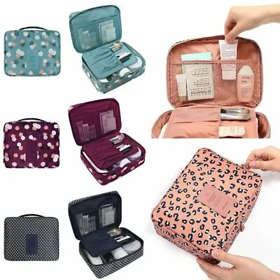 £9.59 • Buy Womens Floral Cosmetic Bag Make Up Cases Travel Toiletry Wash Organiser Handbag