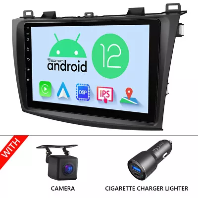 CAM+For 10-13 Mazda 3 Car Radio Stereo Android 12 9  IPS GPS Navi CarPlay No DVD • $237.62