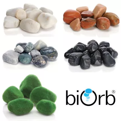 £11.72 • Buy Biorb Marble Pebbles Aquarium Fish Tank Decoration Moss Red Black White Green