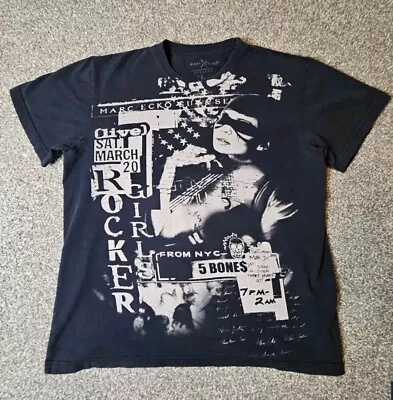 Vintage Y2K Marc Ecko Shirt Size L Graphic Tee Cut Sew All Over NyC • $14.99