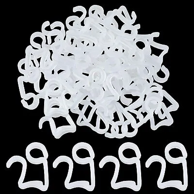 50 X GUTTER HOOKS Clips Outdoor Christmas Xmas Icicle Fairy Lights White G • £3.15