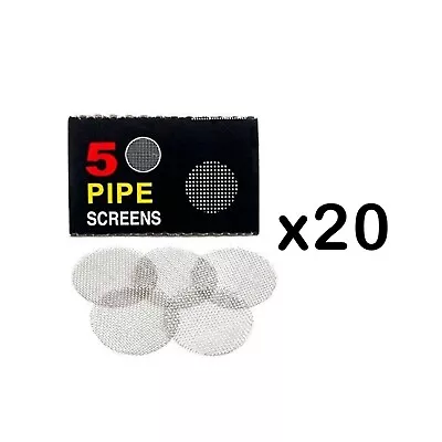 100 X Metal Pipe Screens Smoking Screen Filters Premium Gauze Standard Size 5x20 • £2.99