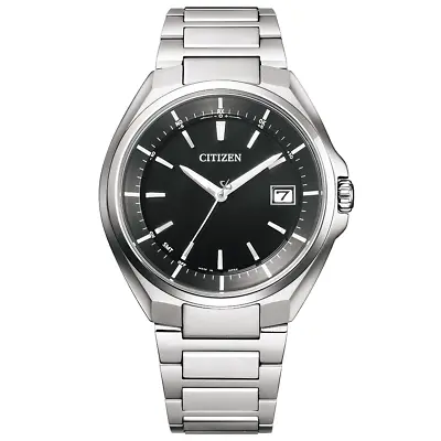 CITIZEN Attesa CB3010-57E Eco-Drive Radio Controlled Black Dial Titanium Watch • $410