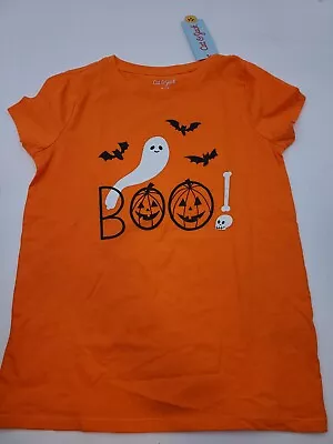 Halloween Orange Pullover Tee Shirt Medium 7-8 “BOO!”  • $7.99