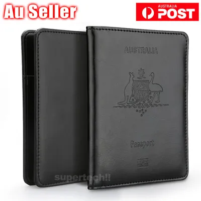 $9.45 • Buy Travel Passport ID Card Wallet Holder Cover RFID Blocking Leather Purse Case AU