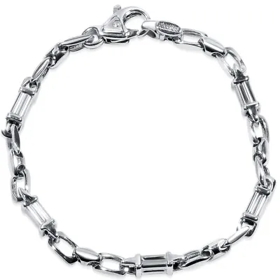 Men's Figaro Link 14k Gold (16gram) Or Platinum (27gram) 5.5mm Bracelet 8.5  • $1755