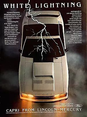 1982 Mercury Capri—h.o. High Output V8—vintage Magazine Ad • $9.88