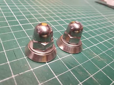 RALEIGH CHOPPER MK 1 & MK 2 STAINLESS  SEAT DOME NUTS & WASHERS Reproduction • £12.50