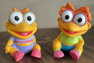 Vintage 1985 Hasbro Muppet Babies Baby Skeeter And Scooter Vinyl Toy Figure 4.5  • $28