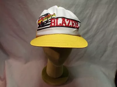 Vintage Chevy Blazer White & Yellow W/ Yellow Mesh Back Ball Cap. Look! • $15