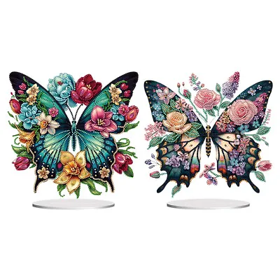 DIY Butterfly Desktop Diamond Art Kits Special Shaped Bedroom Table Decoration • $3.99