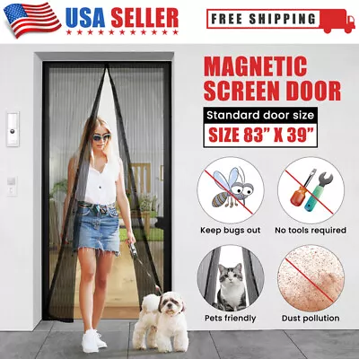 Magnetic Screen Door Mesh Hands-Free Net Mosquito Fly Insect Bug Curtain Closer • $12.39