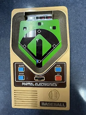 Vintage MATTEL Electronics Pocket Baseball Handheld Game Tested Works • $41