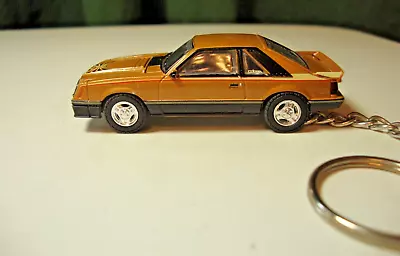 1980  FORD MUSTANG  COBRA New Keychain BROWN! Key Ring Diecast Toy 1979 80 81 • $17