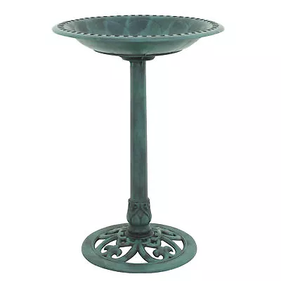 28   Height Pedestal Bird Bath  Outdoor Garden Decor Vintage Yard Art  Birdbath • $24.58