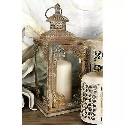 Gray Metal Decorative Candle Lantern With Handle • $23.80