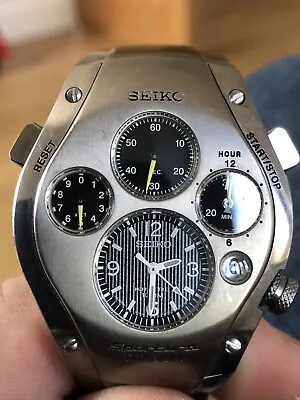Seiko Sportura 9T82-0A60 Titanium Rare Kinetic Watch Just Had Kinetic Service • £4000
