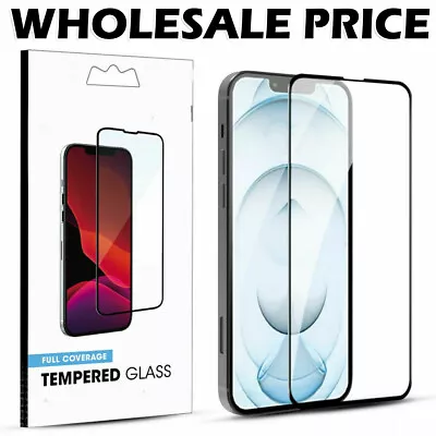 WHOLESALE Full Cover Screen Protector For IPhone XR 11 12 14 15 Tempered Glass • £119.92