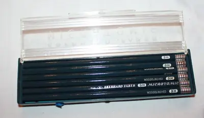 Vtg Eberhard Faber Microtomic 600 3H Drawing Pencils - Set Of 12 With Box USA • $27.99