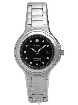 Movado Diamond Ladie’s Watch Series 800 Black Dial 2600053 • $1360