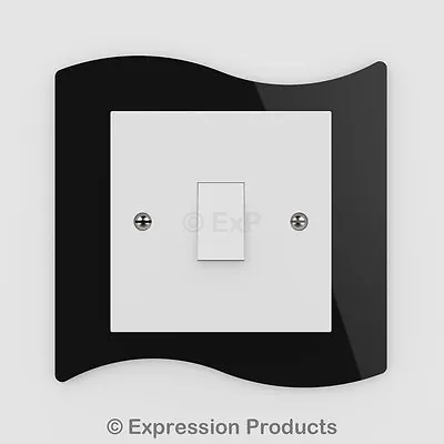 Light Switch / Plug Socket Back Plate Finger Surround Panel Single / Double003 • £3.79