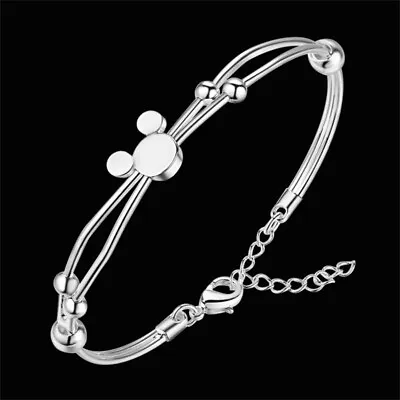 Mickey Minnie Mouse Jewellery Wrist Bangle Bracelet Charms Disney • £8.99