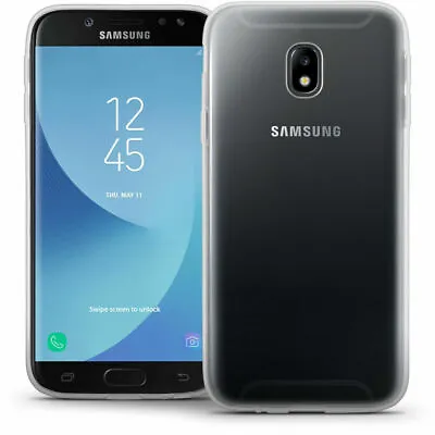 For Samsung Galaxy J3 2017 SM-J330 New Genuine Clear Black Gel Silicone Case TPU • £2.49