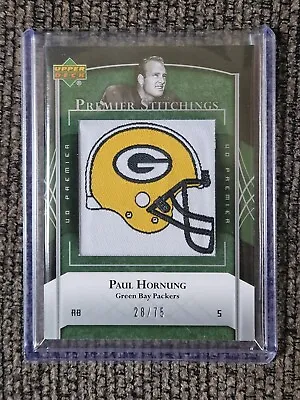 2007 UD Premier Stitchings Team Helmet Logos Paul Hornung /75 GB Packers HOF • $14.99