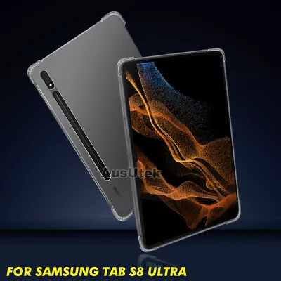 For Samsung Galaxy Tab S8+ Plus Ultra S7 FE Shockproof Soft TPU Clear Case Cover • $19.45