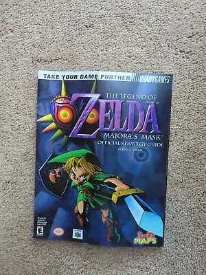 2001 Legend Of Zelda Majora's Mask Official Strategy Guide N64 Brady Games • $85