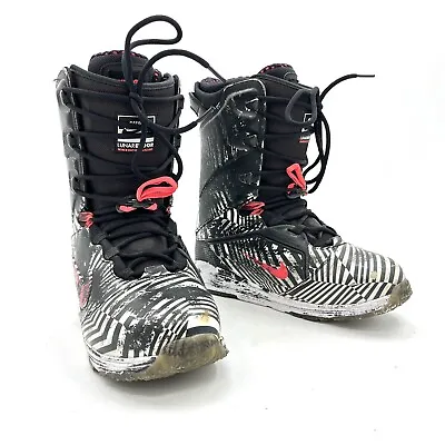 Nike Lunarendor CFM Sample Snowboard Boots White Black Mens Size 9 - 616682-061 • $189.98