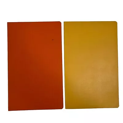 Moleskine Classic Notebook Journal Ruled Lined 2 Pack Lot Orange Yellow 8X5 • $9.99