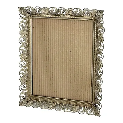 $28 • Buy Vintage Gold Metal Picture Frame French Rococo Hollywood Regency Mid-Century 