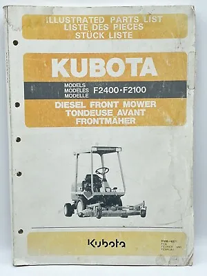 Kubota F2400 - F2100 Diesel Front Mower Service Repair Shop Manual • $64.99