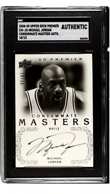 2008-09 Michael Jordan Upper Deck Premier Consummate Master /15 Auto • $4300