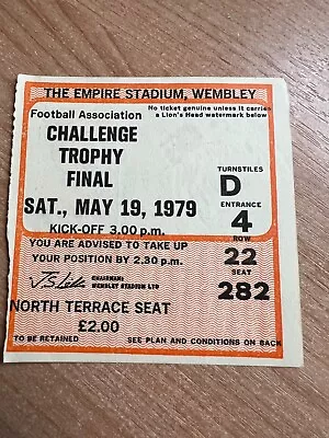 TICKET 1979 FA Trophy Cup Final Stafford V Kettering • £4.99