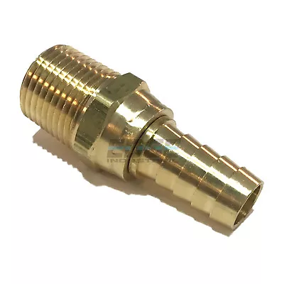 1/2 SWIVEL HOSE BARB X 1/2  MALE NPT Brass Pipe Fitting NPT Gas Fuel Water Air • $14.11