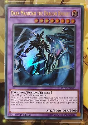 Yugioh - Dark Magician The Dragon Knight (LEDD-ENA00) - Ultra Rare NM • $2.75