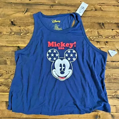 Disney Mickey Mouse Red White Blue Tank Top Shirt • $12