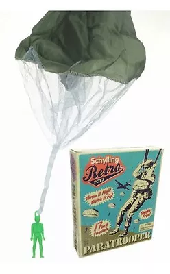 Schylling PARATROOPER 17  Tangle Free Parachute Retro Army Men Military Toy NEW • $9.85