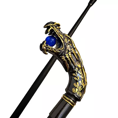 Medieval Gold Plated Dragon Head Handle Cane Walking Stick 2 Piece Metal Shaft • $15.99
