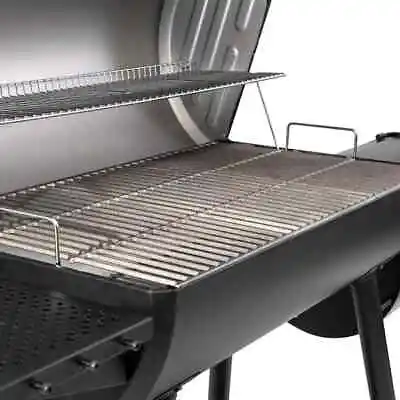 Char-Griller Smokin' Champ Adjustable Charcoal Grill Offset Smoker In Black • $376.60