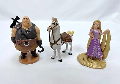 Disney Tangled Rapunzel Set Of 3 Figures Maximus Cake Topper • $9.20