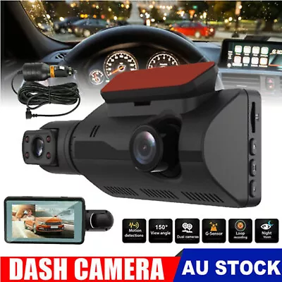 Dual Lens Car DVR Dash Cam Video Recorder 1080P G-Sensor Front &Inside Camera AU • $29.59