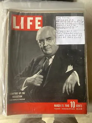 Life Magazine March 11 1946 Walt Disney Artist Julio De Diego US Senators Radio • $8.25